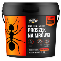 Ameisenpulver 3 kg No Pest® Ant Done Micro Granulat. Mittel gegen Ameisen für Haus und Garten.